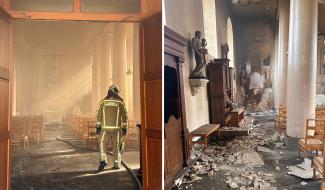 Un incendie endommage lourdement l'église de Lasne