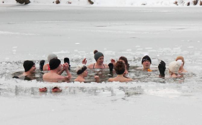 Se baigner en hiver à Renipont ... c'est possible ! 