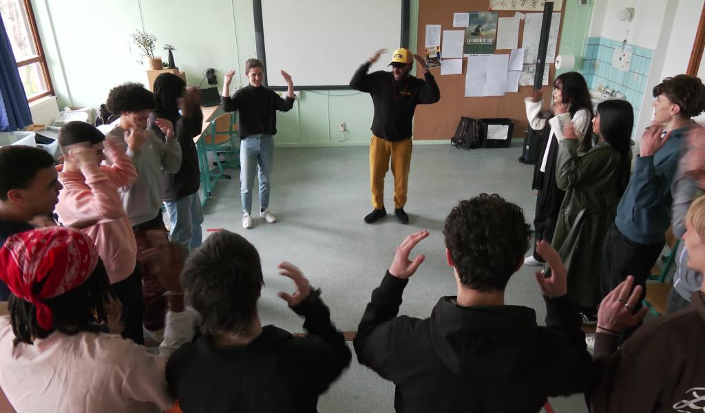Les élèves de l'Athénée Royale Paul Delvaux accueillent le Hip-hop new-yorkais