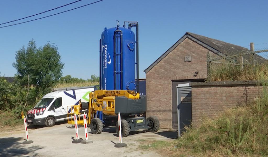 Ittre : Un filtre à charbon installé à la station de pompage des Hauts du Ry Ternel