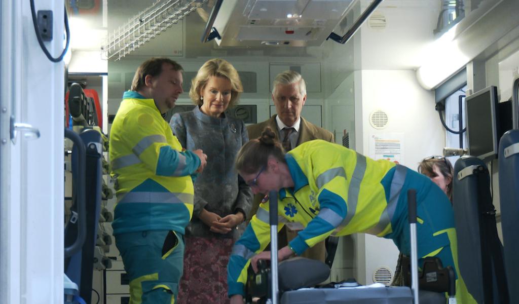 La Hulpe : Philippe et Mathilde en visite à la Royale Amicale des Corps de Sauvetage