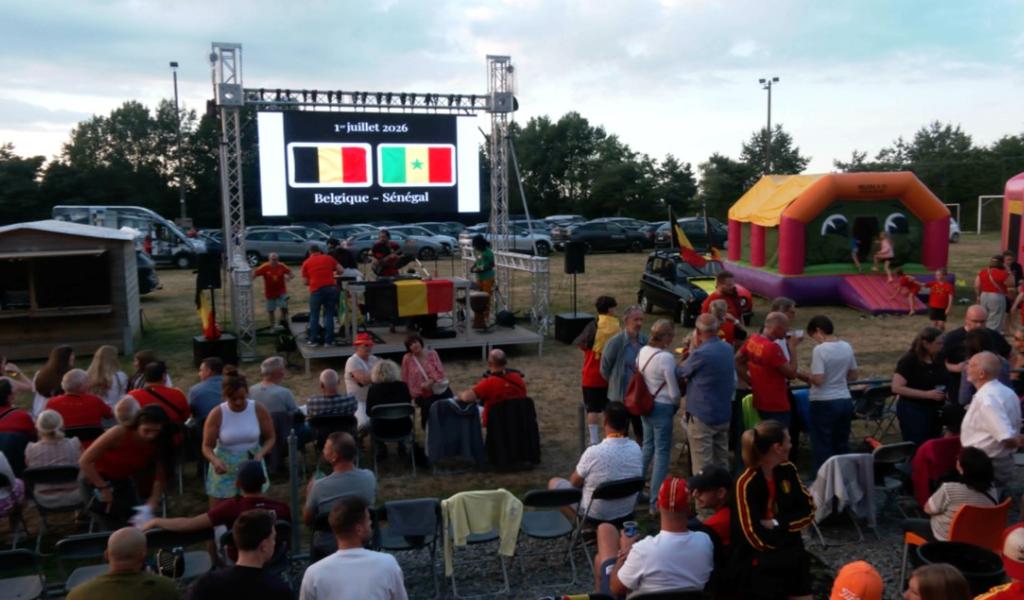 Beau succès pour la Fan Zone à Incourt : 1200 personnes sur place