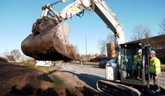 Premier coup de pelle pour la cyclostrade entre Louvain-la-Neuve et Wavre