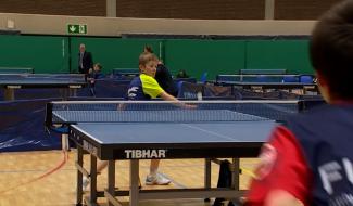 Florian Cambier (Tubize) se distingue aux championnats de Belgique de tennis de table