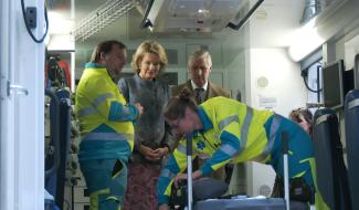 La Hulpe : Philippe et Mathilde en visite à la Royale Amicale des Corps de Sauvetage