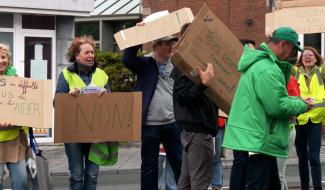Wavre : les enseignants se font entendre sur le marché