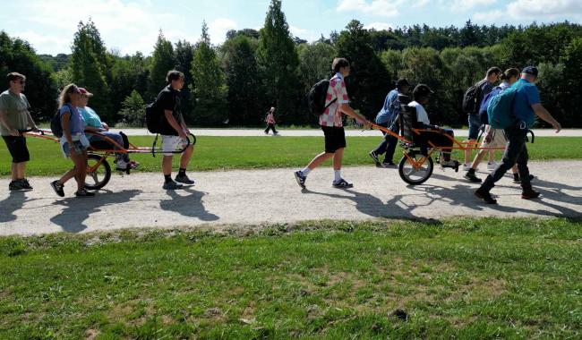 Promenade en joëlette pour les bénéficiaires de L'Argentine