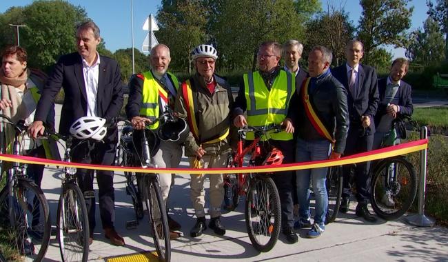 LLN : inauguration de 4 kilomètres de la future cyclostrade