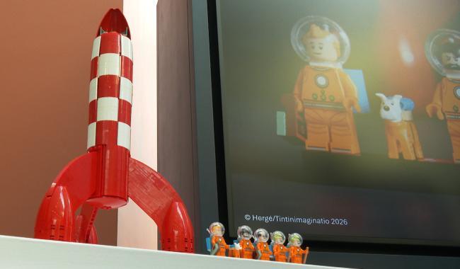 Musée Hergé : La fusée de Tintin en Lego prête au décollage