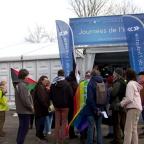 Louvain-la-Neuve : manifestation d'étudiants lors de la Journée de l'Industrie