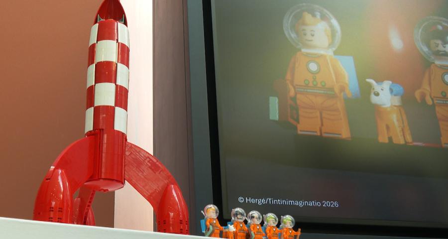 Musée Hergé : La fusée de Tintin en Lego prête au décollage