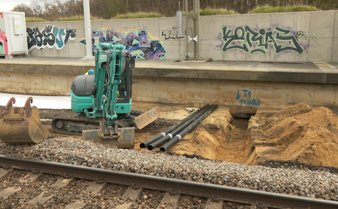 RER : Les travaux avancent à la gare de Profondsart