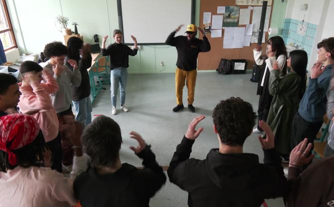 Les élèves de l'Athénée Royal Paul Delvaux accueillent le Hip-hop new-yorkais