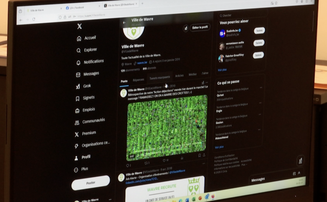 La Ville de Wavre quitte le réseau social "X"