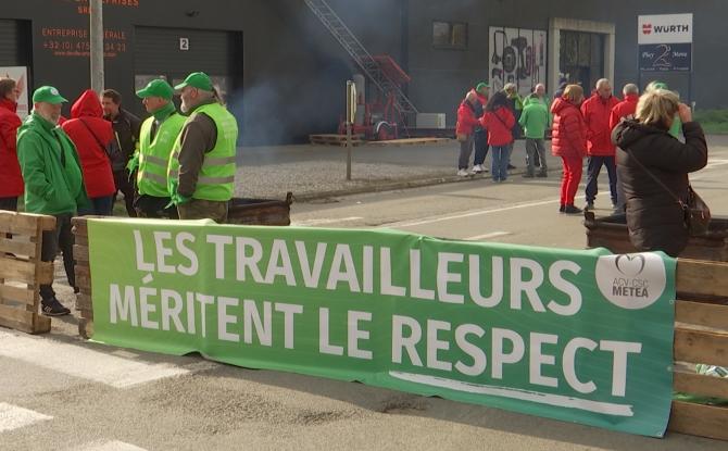 Nivelles : Piquets de grève dans les zonings