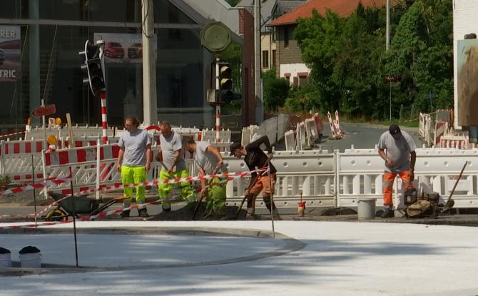 Beauvechain : les travaux d'aménagement du giratoire avancent au carrefour d'Hamme-Mille