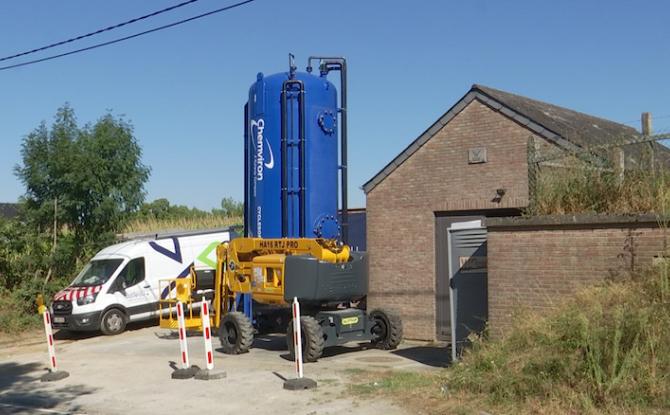 Ittre : Un filtre à charbon installé à la station de pompage des Hauts du Ry Ternel