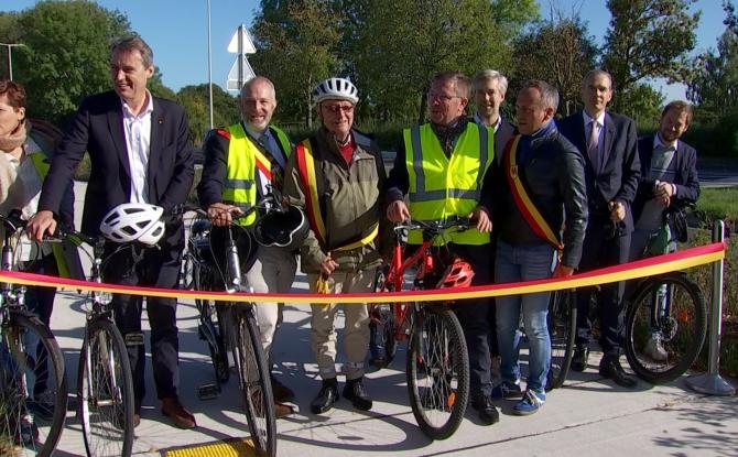 LLN : inauguration de 4 kilomètres de la future cyclostrade