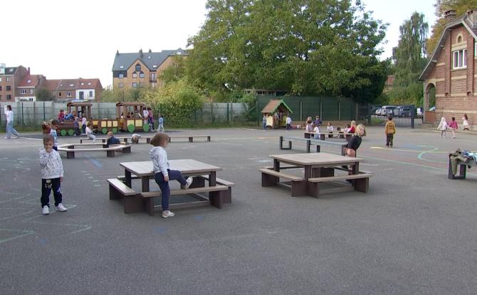 Braine-l'Alleud : les cours de recrée repensée à Saint-Bernadette