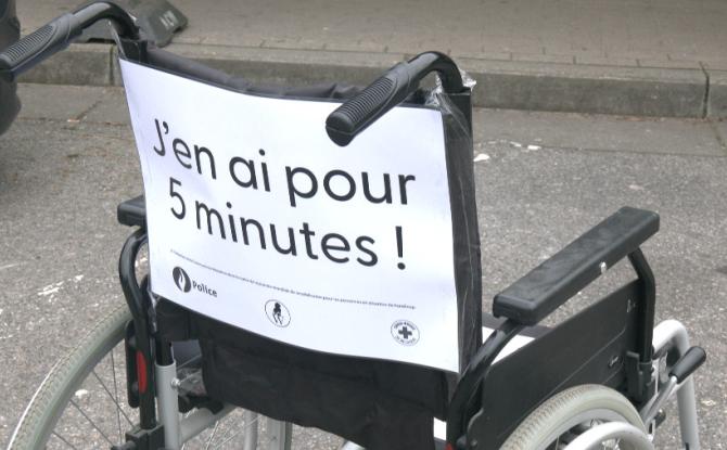 Waterloo : une action coup de poing pour dénoncer les abus sur les places PMR