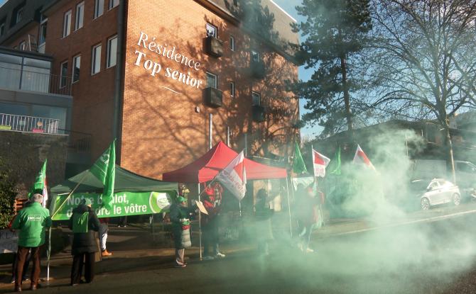 Tubize : une partie du personnel de la résidence "Top Senior" en grève pour dénoncer un changement d'horaire