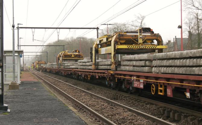 Rail : changement des traverses sur l'axe Ottignies-Louvain