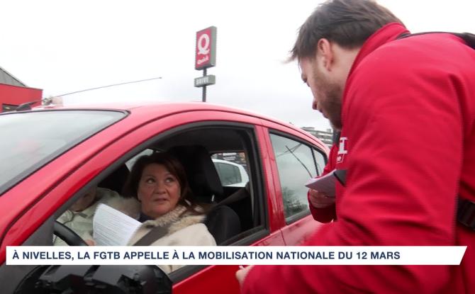 Shopping de Nivelles bloqué et rond-point filtré