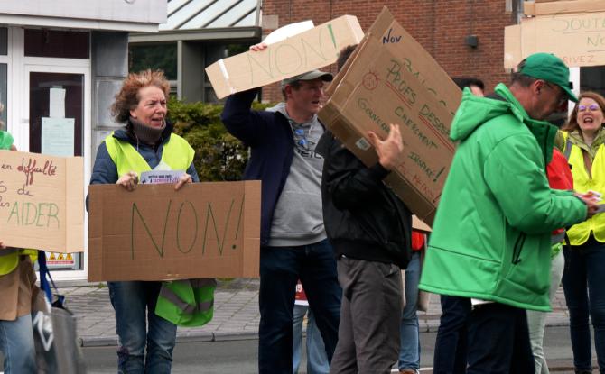 Wavre : les enseignants se font entendre sur le marché