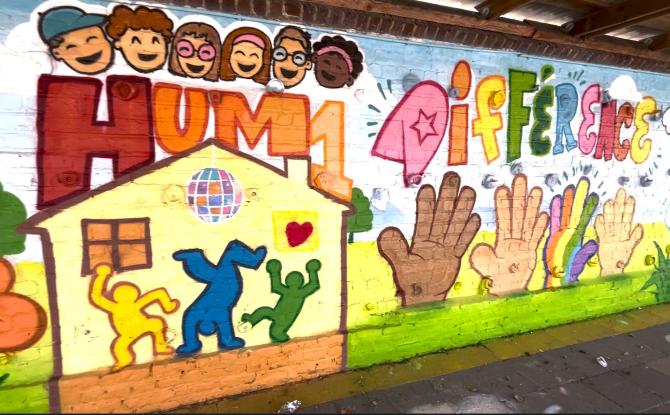 Waterloo : une fresque réalisée pour transmettre les valeurs du vivre-ensemble